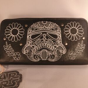 NWT Loungefly Sugar Skull Storm Trooper Black and White Wallet